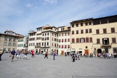Tourists walking around and taking photos at Piazza Santa Croce.jpg