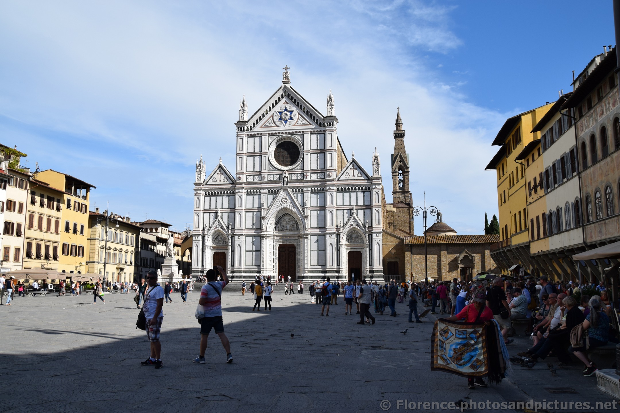 Piazza Santa Croce with Basilica in view in mid-afternoon.jpg